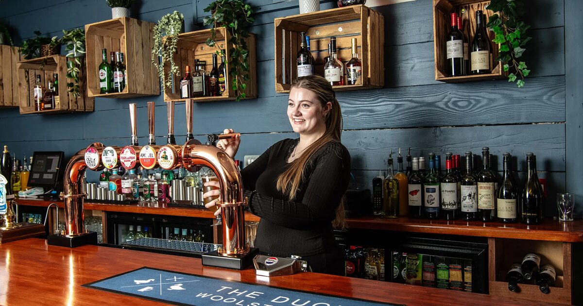 The bar at The Duck